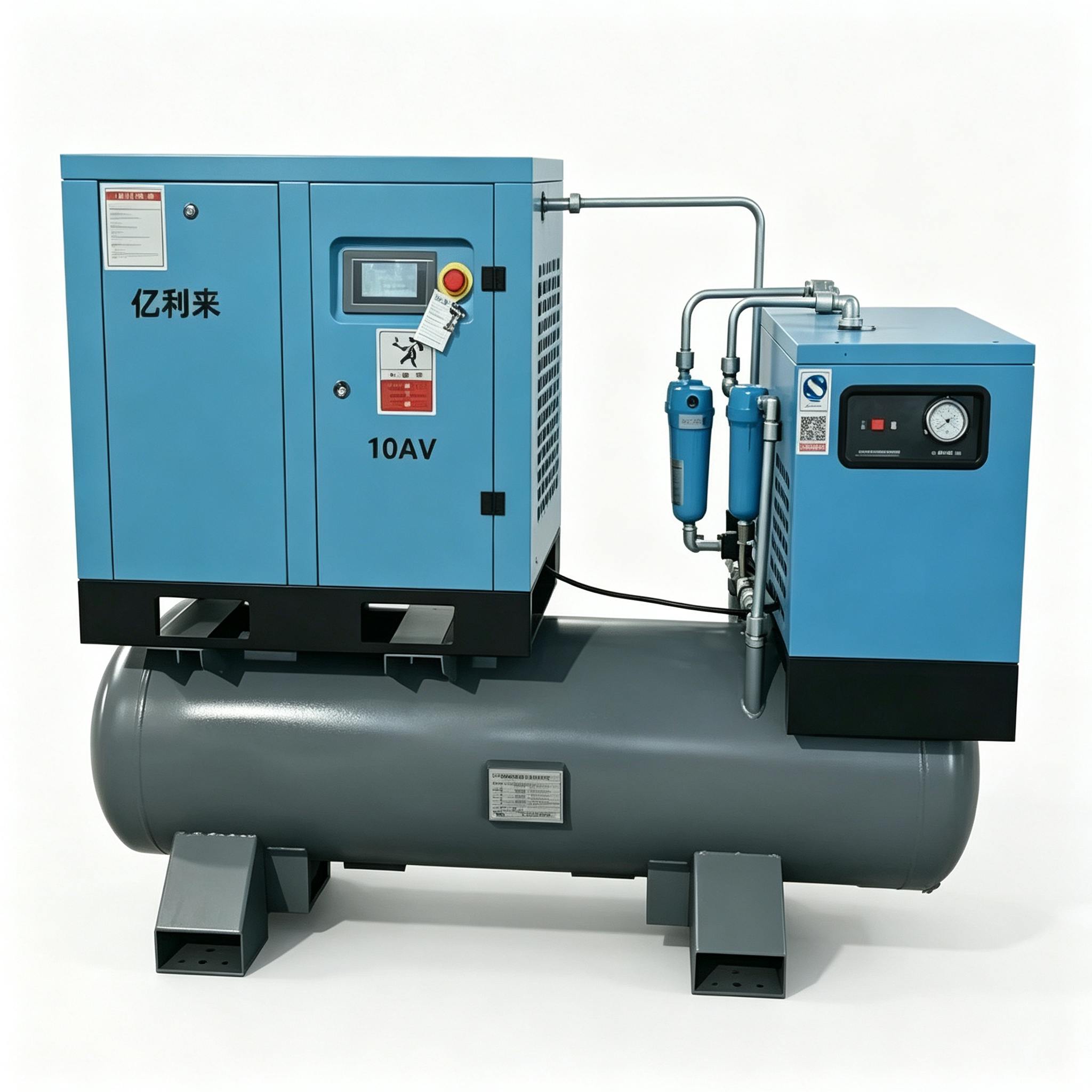 7.5kW 4 in 1 固定速度単段エアコンプレッサー