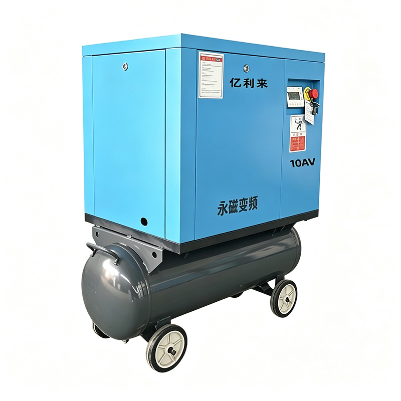 7.5kW 8 Bar タンクマウント VSD 一段スクリューエアコンプレッサー