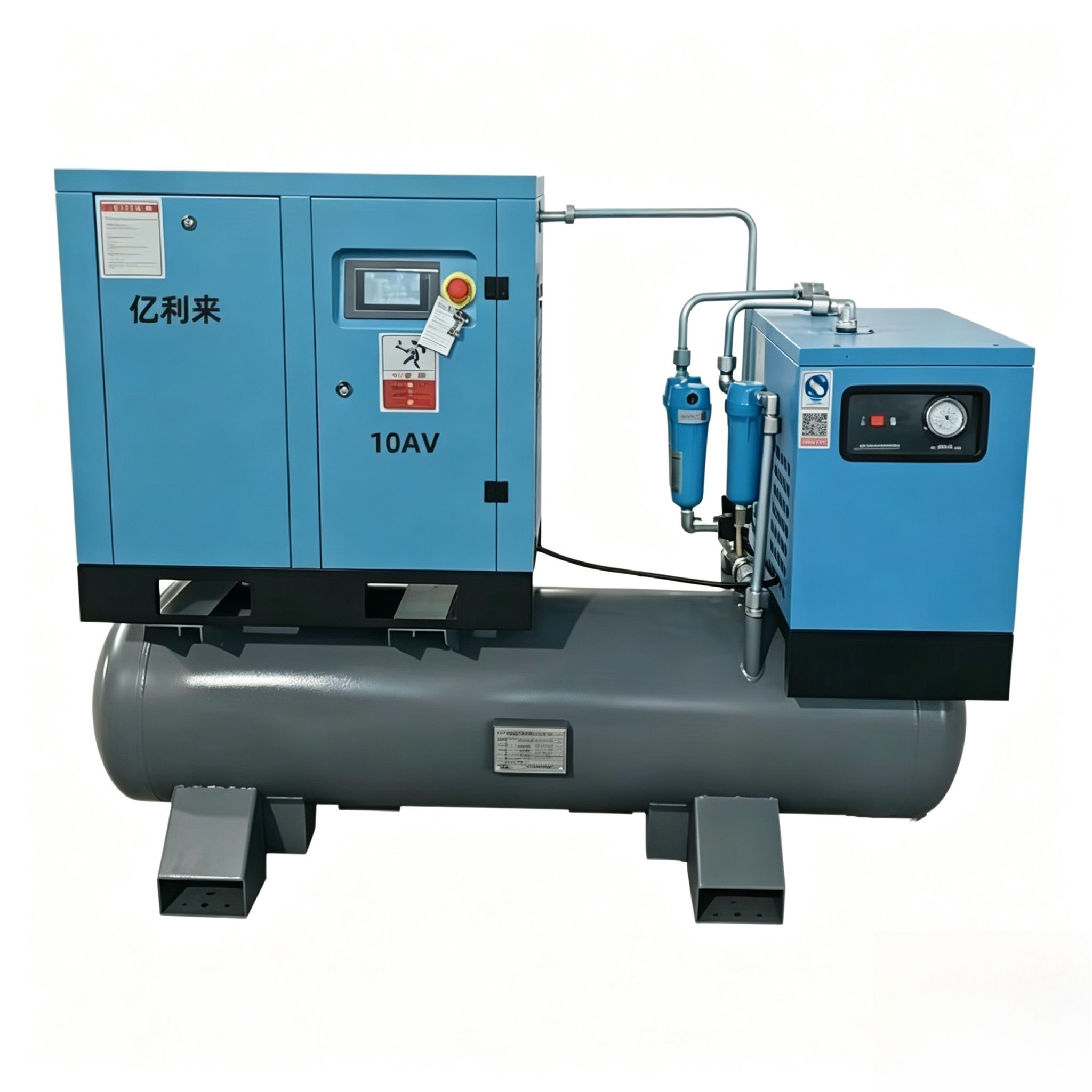 7.5kW 高圧 4 in 1 固定速度エアコンプレッサー